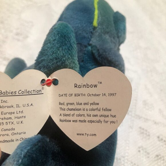 Ty Beanie Baby Rare Tag Mix Up Rainbow  The Chameleon' Vintage 1997 - Picture 7 of 7